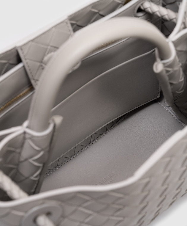 Bottega Veneta Серая кожаная сумка-тоут Andiamo 766014VCPP1 изображение 4