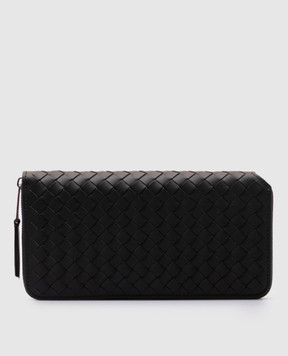 Bottega Veneta Сірий шкіряний гаманець Intrecciato Piccolo 814680V4LQ1