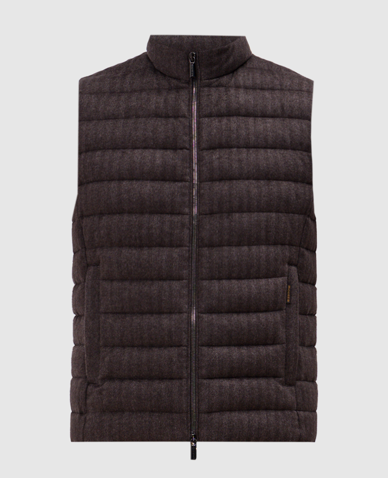 

Коричневый стеганый пуховой жилет CALAF из шерсти и кашемира, Верхняя одежда