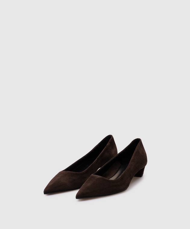 Aeyde Коричневі замшеві туфлі Judi PUFIRP30BL123FW24953017 зображення 2