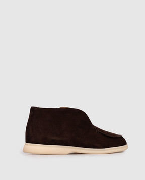 Loro Piana Коричневые замшевые дезерты Open Walk FAB4368sh