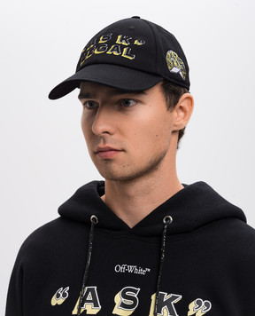 Off-White Черная кепка Ask Legal OMLB069W24FAB001