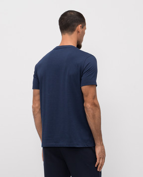 Trussardi Голубая футболка с фактурным логотипом G0308000054NMTS02J02