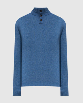 Wool&Co Синий свитер с шерстью WO8082