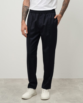 A.P.C Синие брюки из шерсти WOAPOH08394