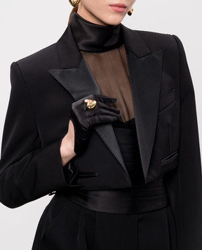 Dolce&Gabbana Черные перчатки из шелка FG125AFURAG