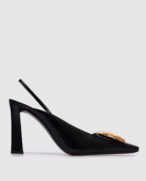 Giuseppe Zanotti Чорні шкіряні слінгбеки Brenda E550006