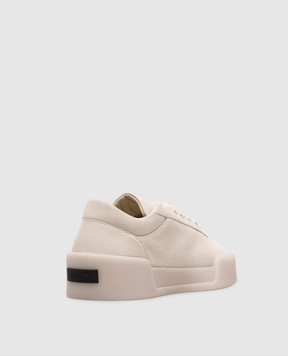 Fear of God Бежевые кроссовки Aerobic Low из нубука с логотипом FGE280101NUBw