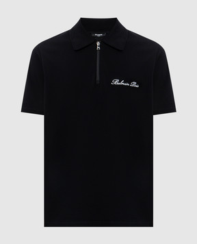 Balmain Черное поло с логотипом DH1GC028BC78
