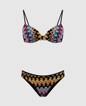 Missoni Чорний купальник з ажурним візерунком з люрексом MC22SP01BR0000