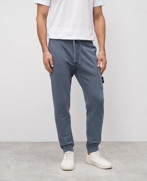 Stone Island Голубые джоггеры с патчем логотипа K1S156200011S0051
