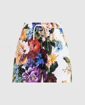 Dolce&Gabbana Белые шорты в цветочный принт FTDBPTFSRQU