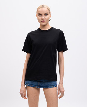 Alexander Wang Чорна футболка з фактурним логотипом 4CC3241520