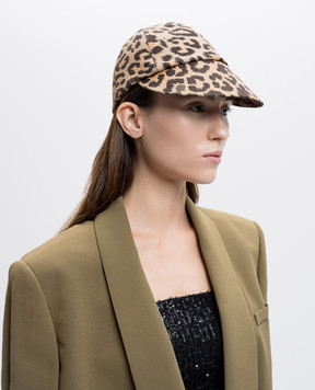 Christian Dior Бежевая кепка в анималистичный принт 14LEO921I134