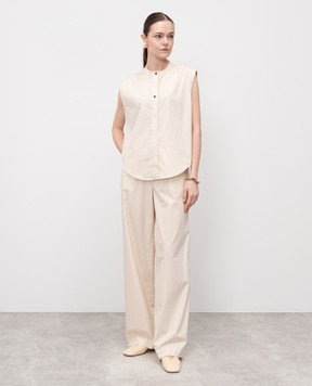 Lou Lou Studio Бежеві штани SERO в смужку SEROSTRIPES