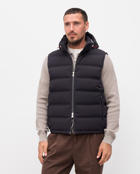 Brunello Cucinelli Синій пуховий жилет MM4911995