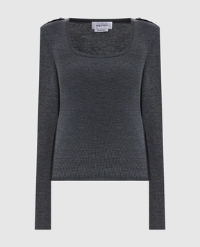 Alexander McQueen Сірий джемпер з вовни в рубчик 817005Q1BCE