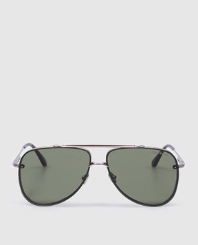 Tom Ford Сріблясті сонцезахисні окуляри LEON FT1071
