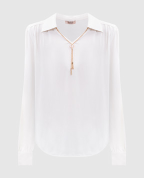 Twinset Біла блуза з ланцюжком 252TP2291