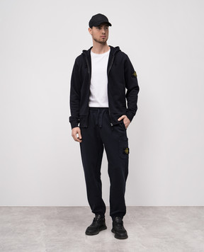 Stone Island Синяя спортивная куртка с логотипом K1S156100042S0051