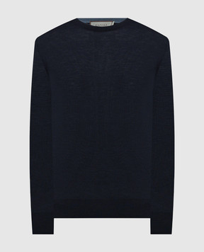 Canali Синий джемпер из шерсти MK02147C1038