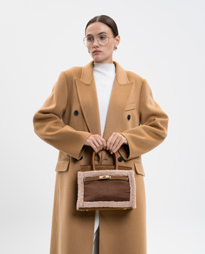 Gianni Notaro Коричневая замшевая сумка с чехлом 866002SUEDE