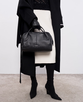 Gianni Chiarini Чорна шкіряна сумка Emily з логотипом BS11301COMMGRN
