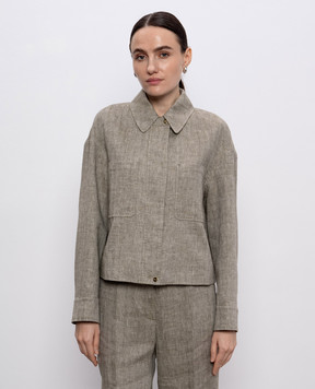 Max Mara Куртка LUCAS з льону кольору хакі LUCAS
