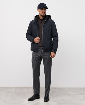 Bertolo Cashmere Коричневий джемпер з вовни та шовку 901615000048