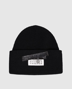 Maison Margiela MM6 Чорна шапка з вовною S62TB0006M13168