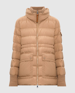 Moncler Коричневая пуховая куртка Baux J20931A0007654A81