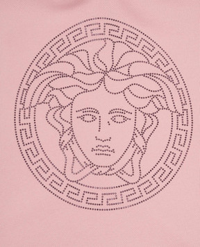 Versace Дитяче рожеве худі Medusa з кристалами 10073591A11474814