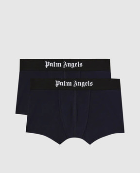 Palm Angels Набор синих трусов-боксеров с логотипом. PMUH009S25FAB001