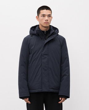 Woolrich Синяя пуховая куртка с логотипом CFWOOU0929MRUT3339