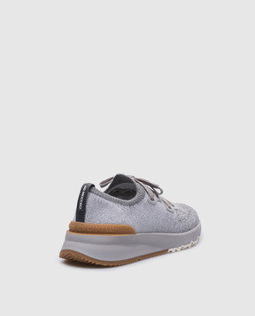 Brunello Cucinelli Сірі кросівки з логотипом з ефектом деграде MZUKISO250