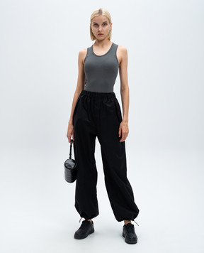 WARDROBE.NYC Сірий топ в рубчик W1016R04