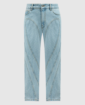 Thierry Mugler Блакитні джинсові капрі 24S6PA0426247