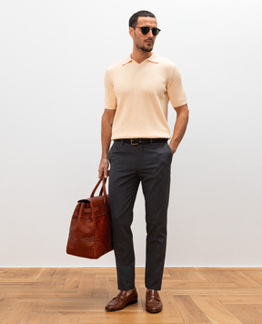 Brunello Cucinelli Серые брюки с шерстью ME262I1770