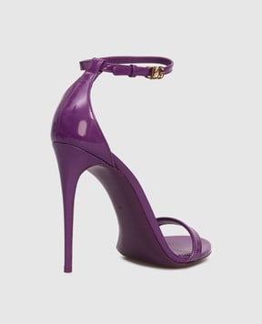 Dolce&Gabbana Фіолетові шкіряні глянцеві босоніжки CR1717A1037