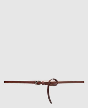 Brunello Cucinelli Коричневий шкіряний пояс M0VLXC128