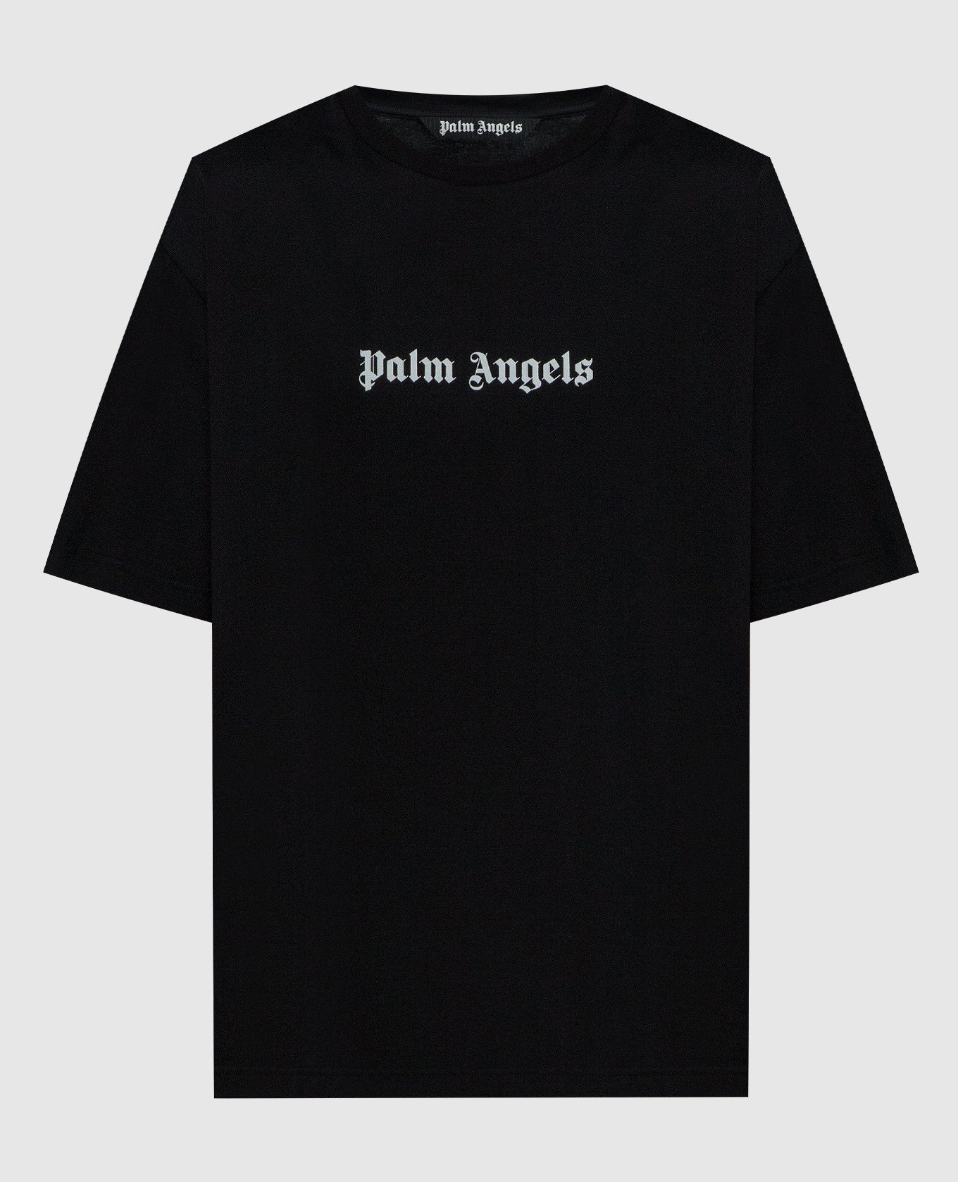 Black t-shirt with contrasting logo print