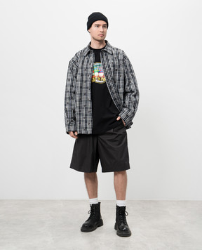 Vetements Серая куртка в стиле рубашки в клетку UA66SH460Nm