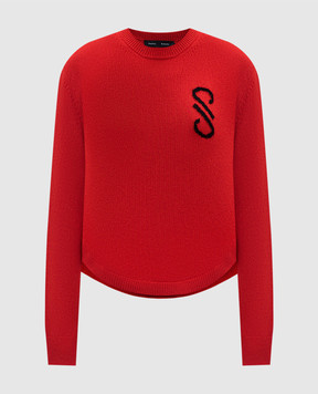 PROENZA SCHOULER Червоний светр Harrison Monogram з візерунком монограми R2437177KW159
