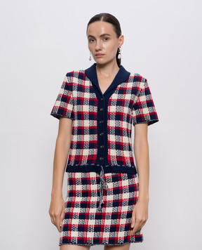 Valentino Кардиган з короткими рукавами в клітинку 7B3KA11X9H4