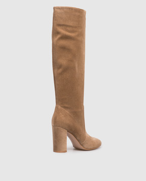 Gianvito Rossi Бежеві замчеві чоботи GLEN G8062785RIC