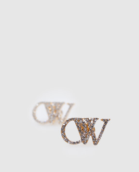 Off-White Золотисті сережки з кристалами OWOD299C99MET001