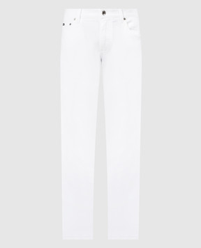 Dolce&Gabbana Білі джинси з нашивкою логотипа GY07CDG8JR8