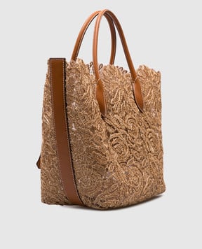 Ermanno Scervino Коричнева сумка-тоут Maggie з рафії D463S454PYV