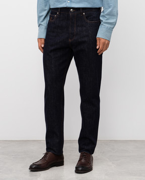Brunello Cucinelli Синие джинсы с логотипом M233PO1090