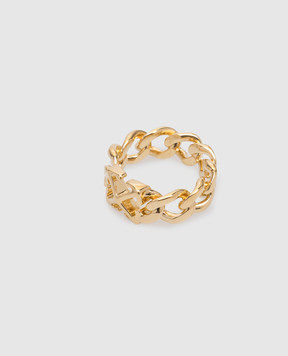 Off-White Золотиста каблучка з емблемою Arrow OWOC11GC99MET001